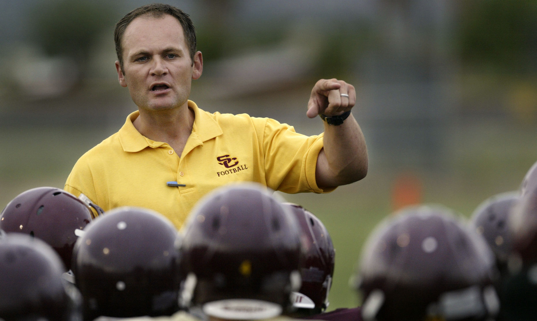 Sapolinte HS football coach Dennis Bene